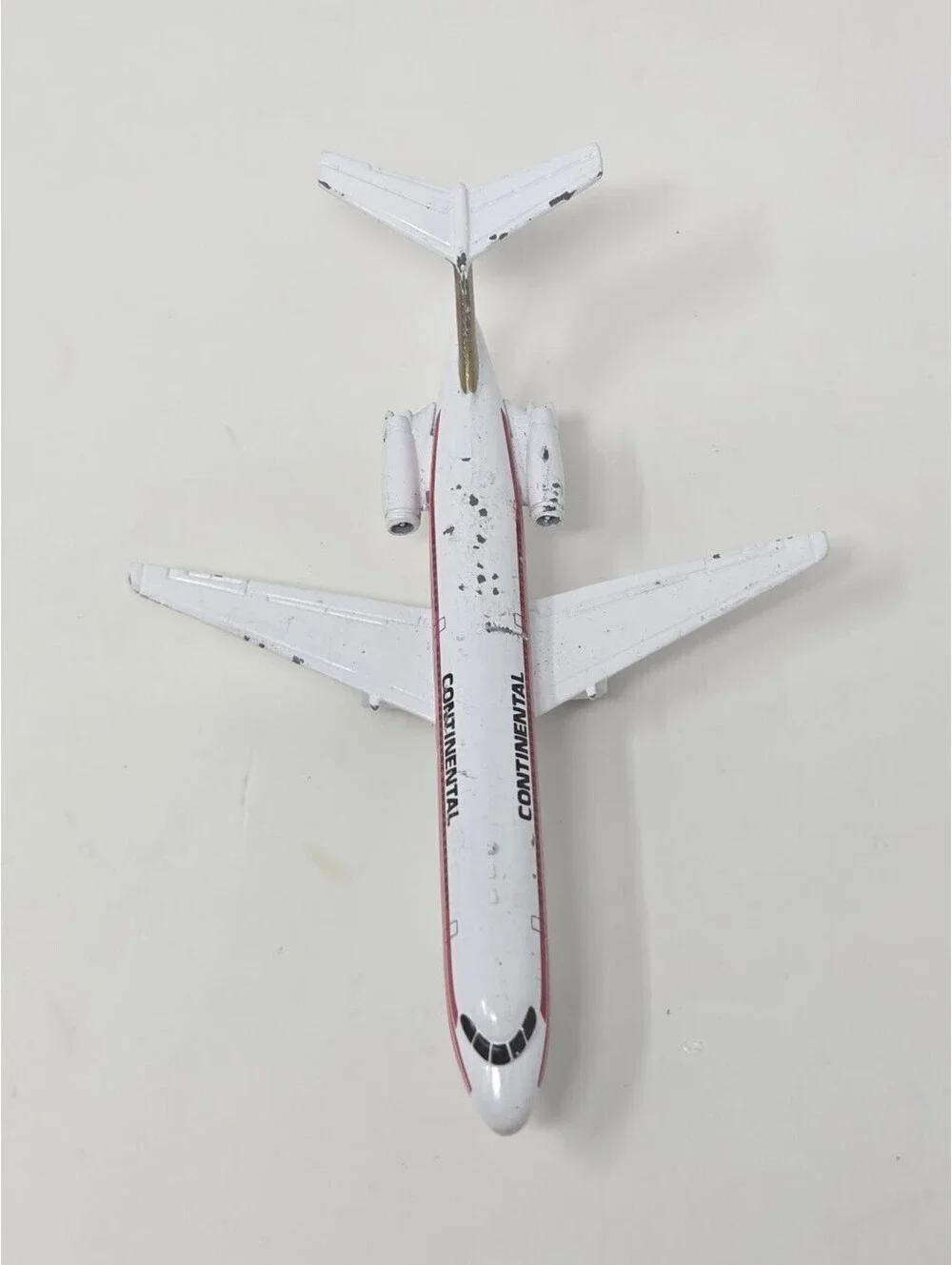 Vintage Ertl Diecast Continental DC 9 Airplane w/ Folding Landing Gear 6 inch